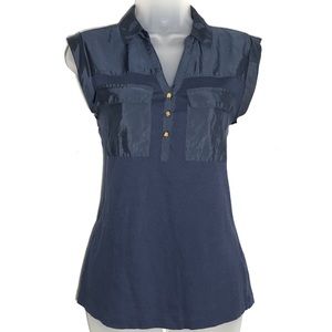 BANANA REPUBLIC | Casual Blue Silky Blouse - S